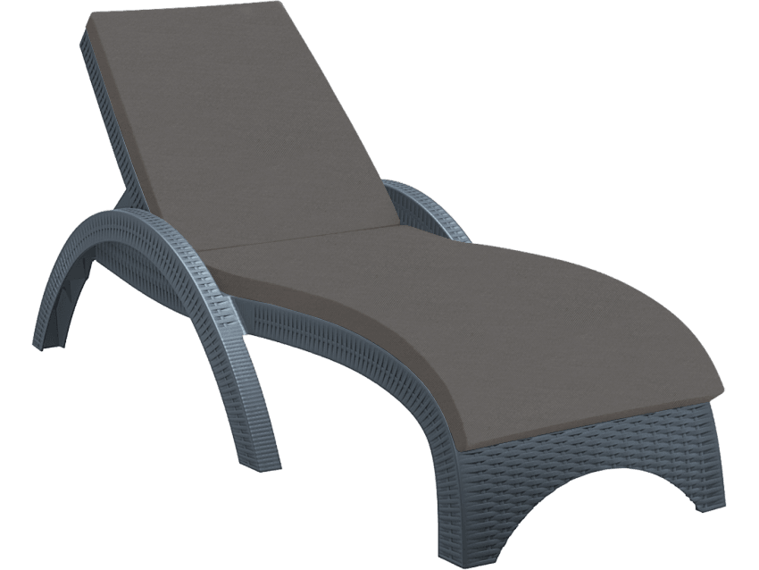 Cushion Anthracite - Fiji Sunlounger (HQ Fabric)