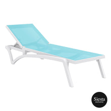 Load image into Gallery viewer, Pacific Sunlounger - White/Turquoise
