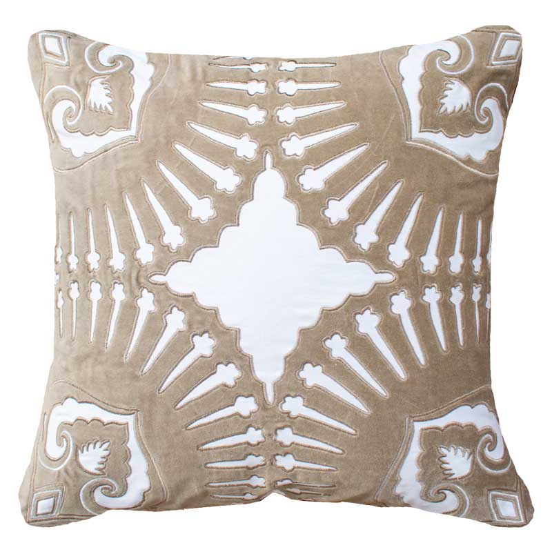 Roman Applique Velvet Lounge Cushion 55 x 55 cm