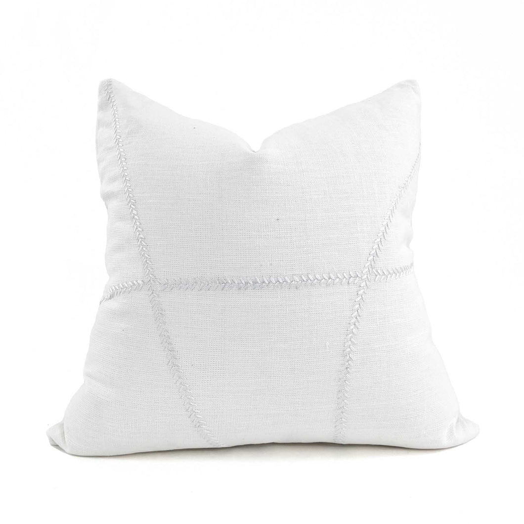 Linen Lace Curves Stitch Lounge Cushion 55x55cm