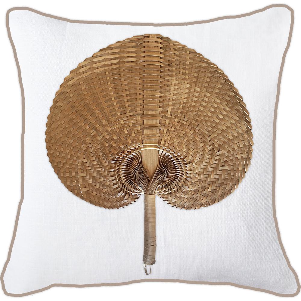 Fan Raffia Natural Lounge Cushion 55 x 55cm