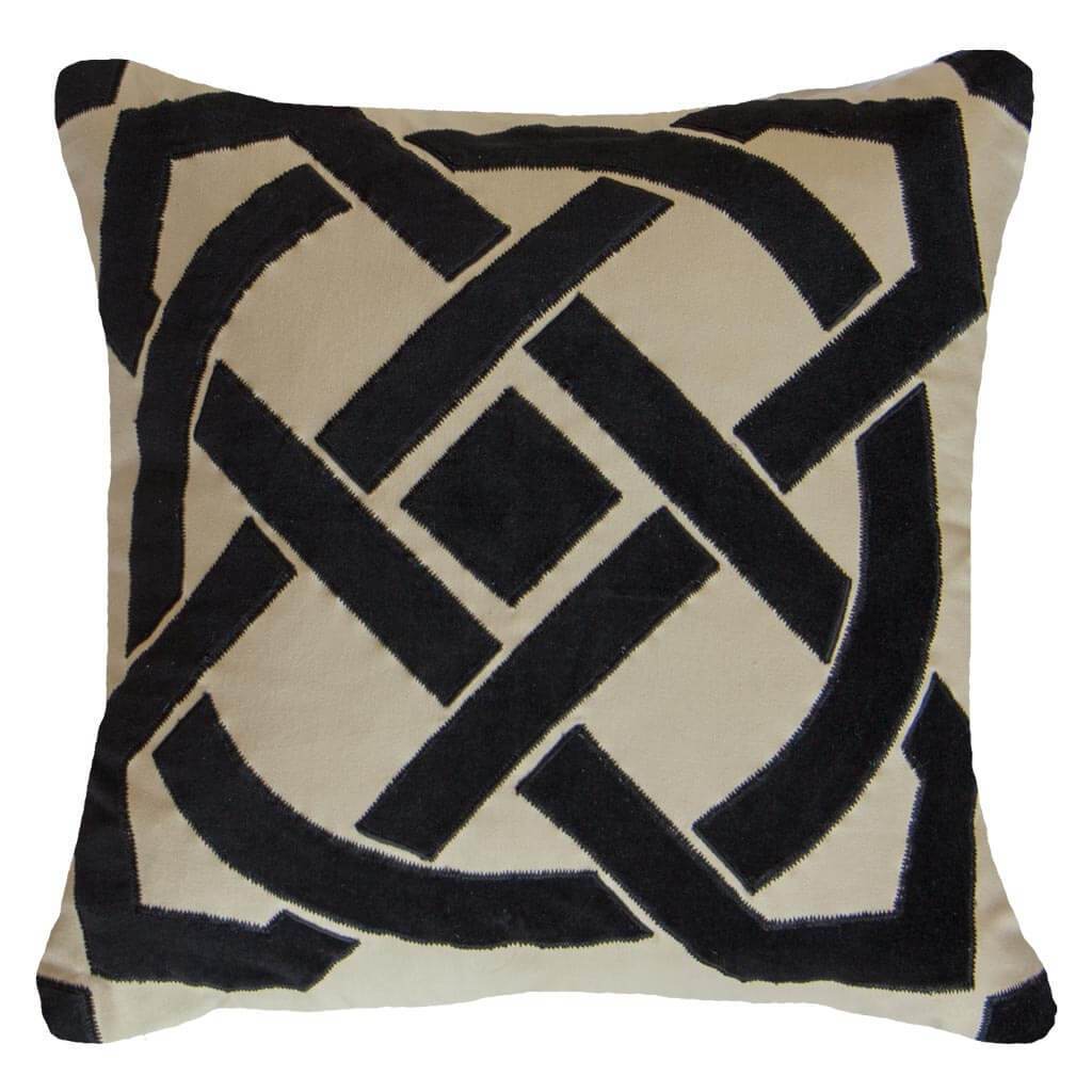 Dial Black Lounge Cushion 55 x 55 cm