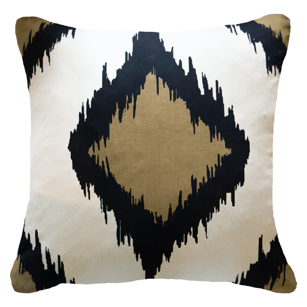 Inner Ikat Solitaire Black Lounge Cushion 55 x 55 cm