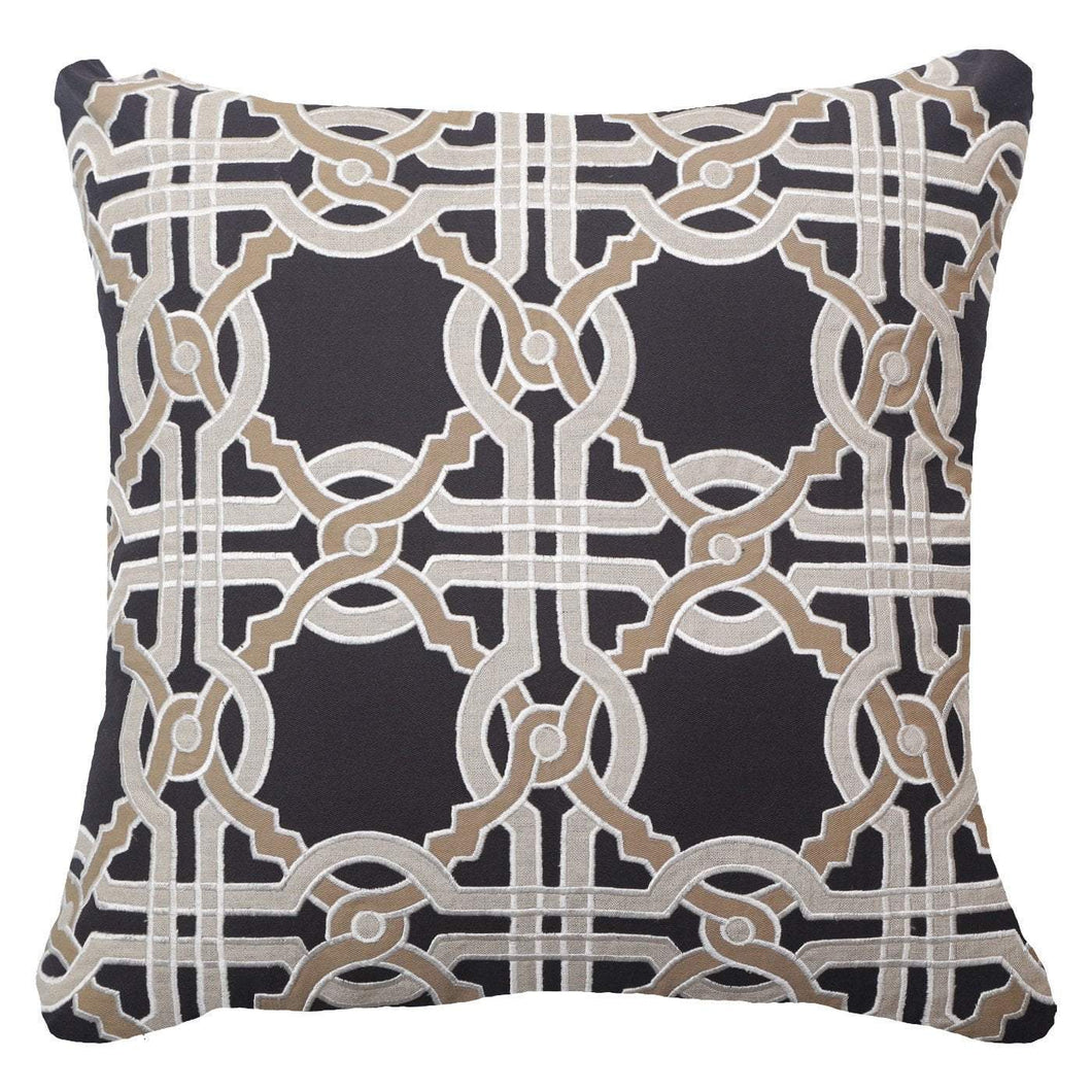 Intertwined Black Lounge Cushion 55x55cm