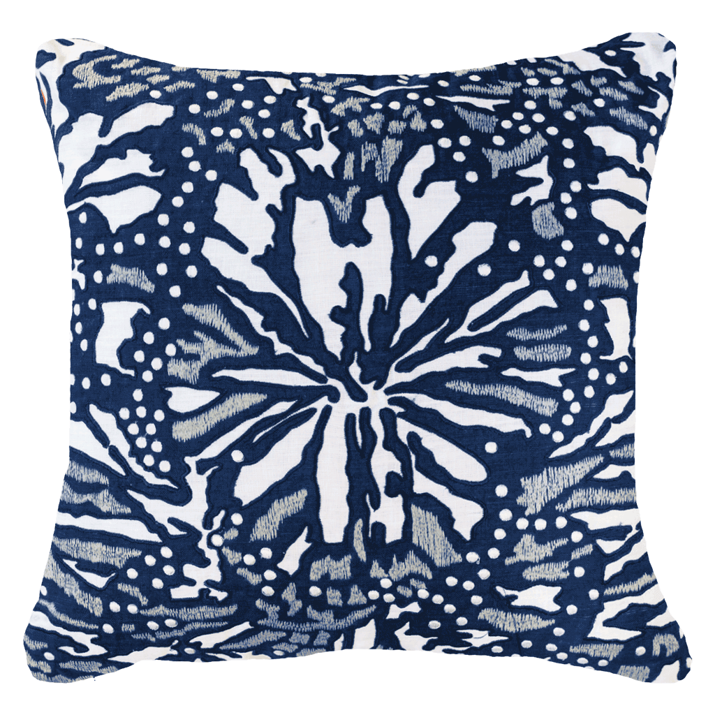 Butterfly Navy Lounge Cushion 55cm x 55cm