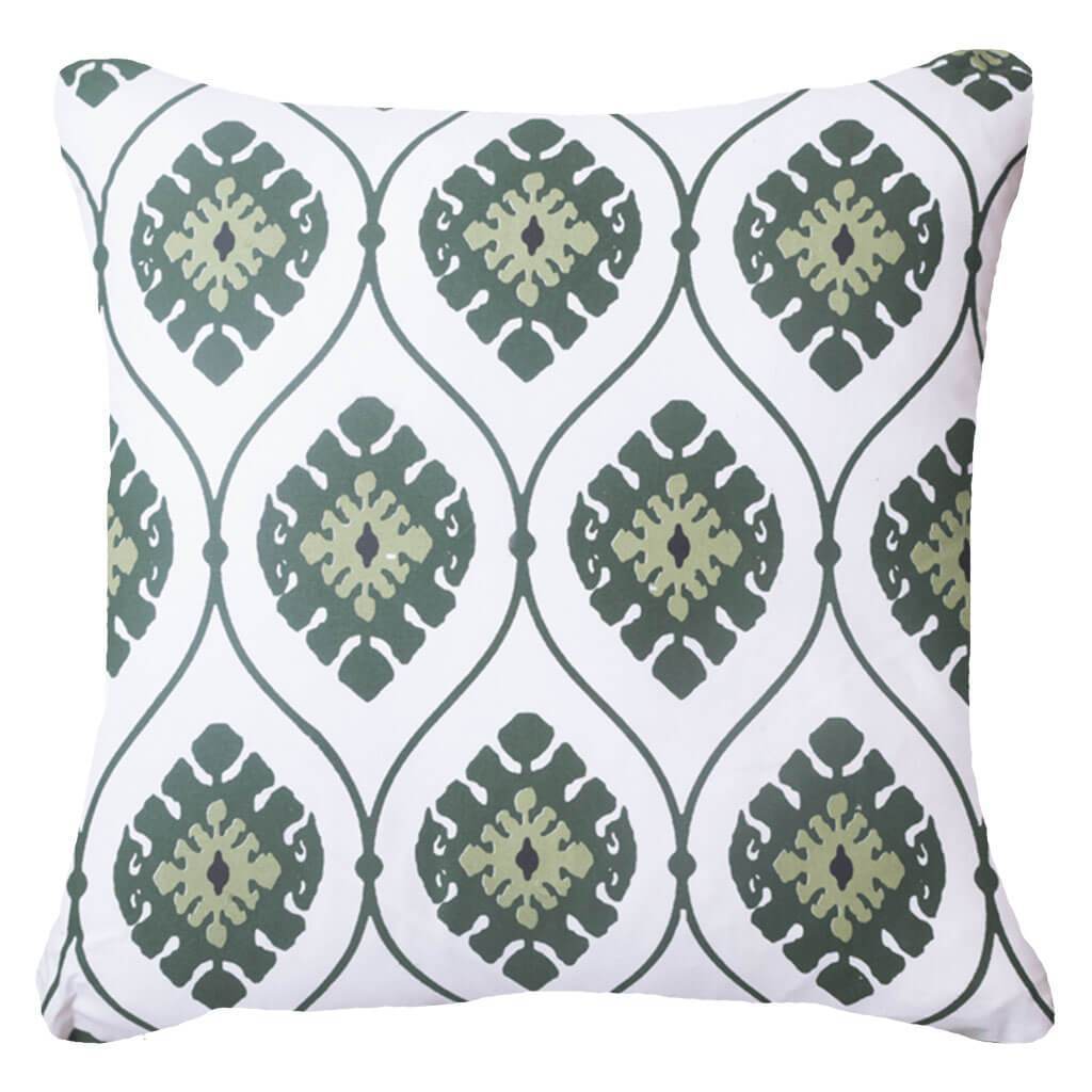 Inner Ikat Repeat Emerald Lounge Cushion 55x55cm