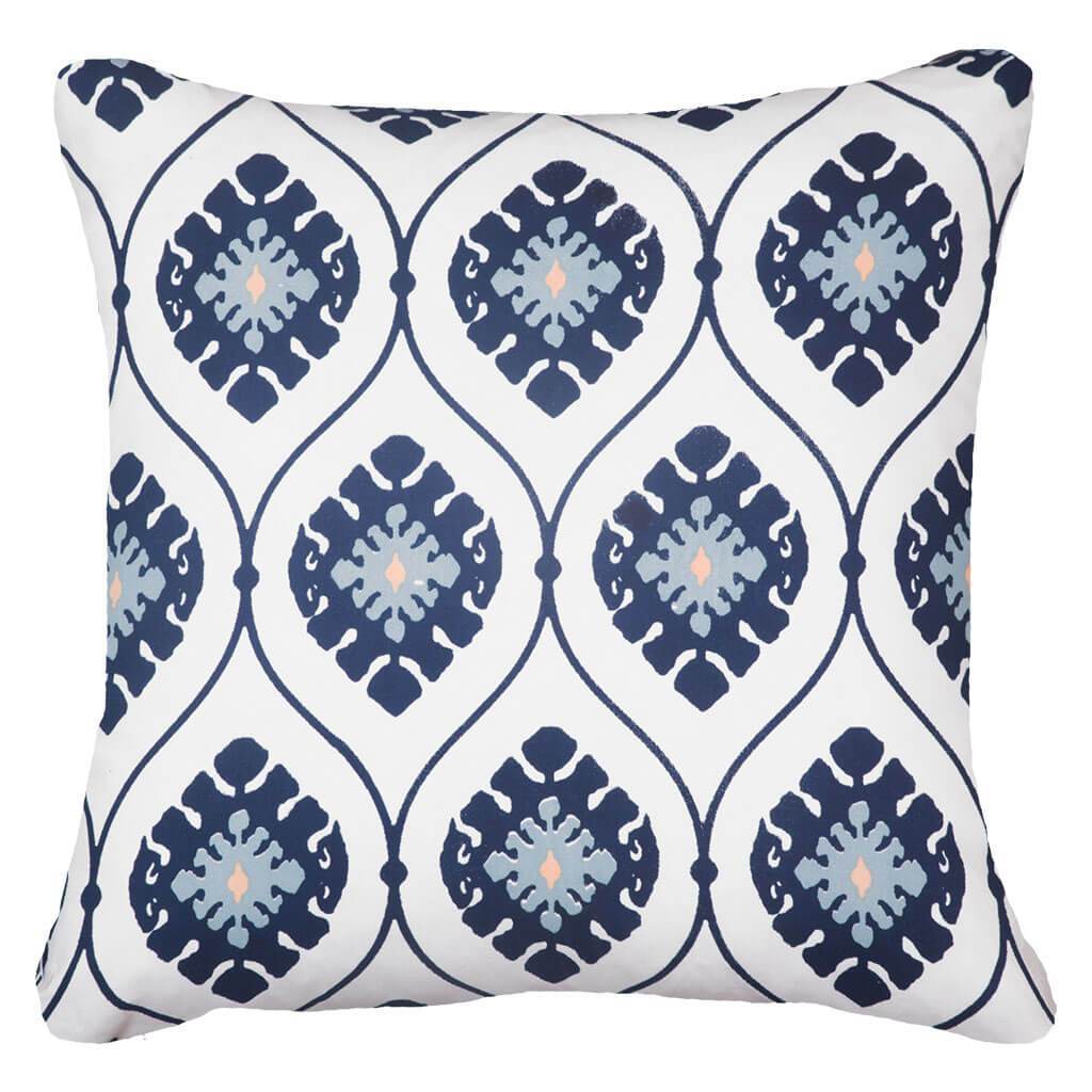 Inner Ikat Repeat Navy Lounge Cushion 55 x 55cm