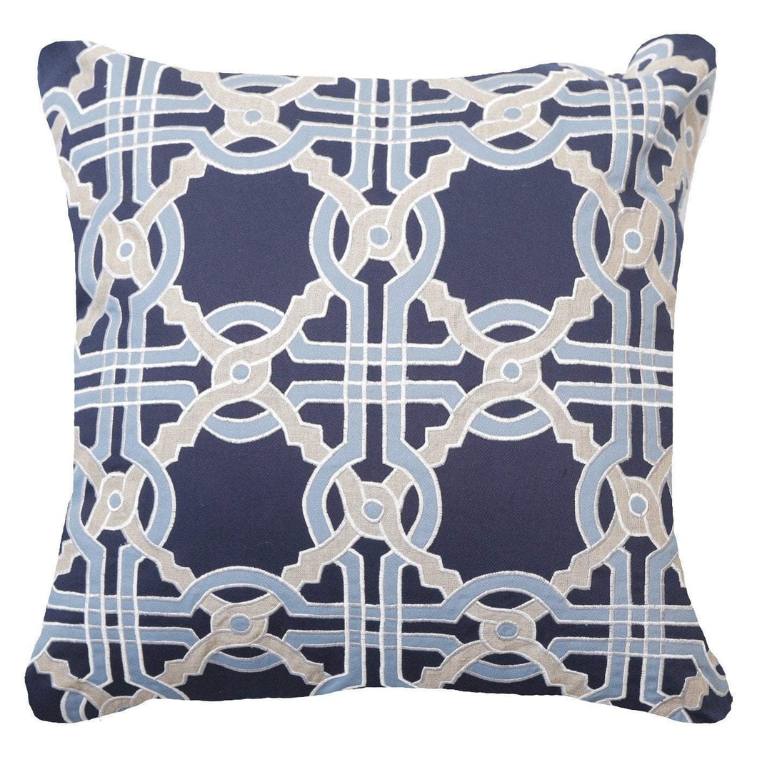 Intertwined Navy Lounge Cushion 55x55cm