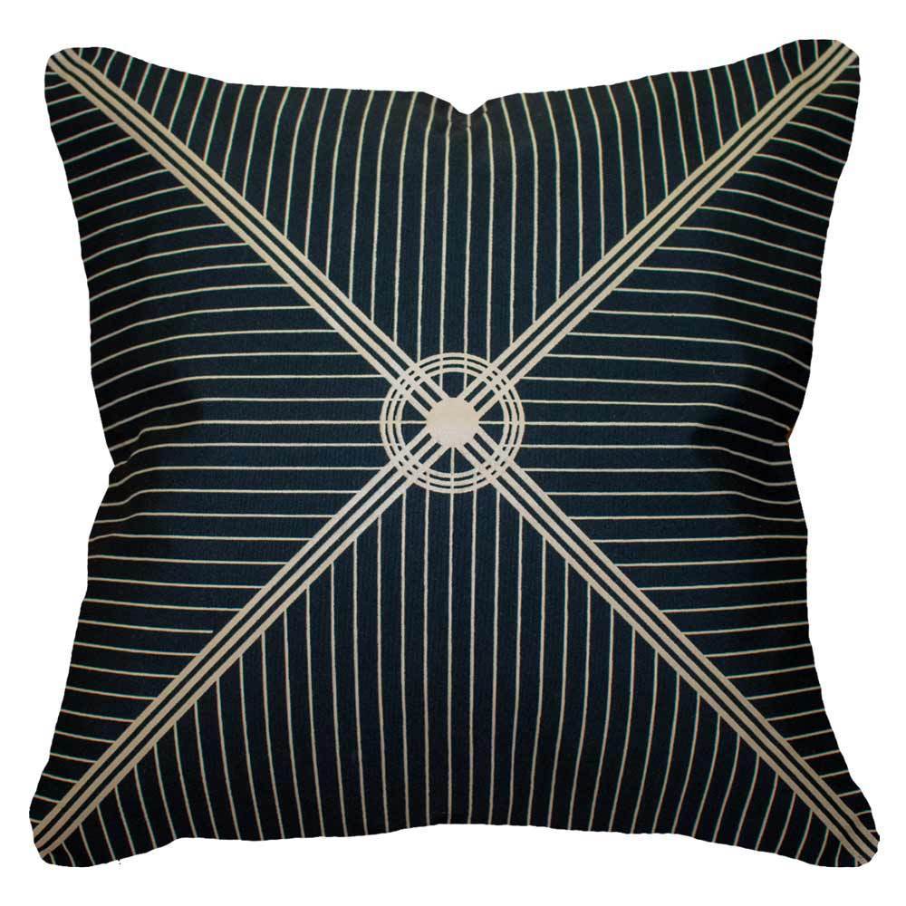 Outdoor Compass Black & Beige Lounge Cushion 55 x 55 cm