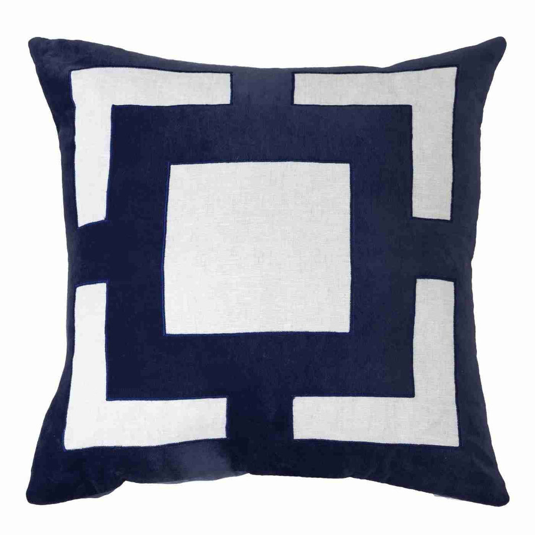 Panel Navy Lounge Cushion 55 x 55 cm