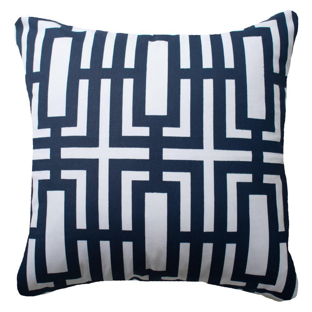 Jade Screen Navy Lounge Cushion 55 x 55 cm