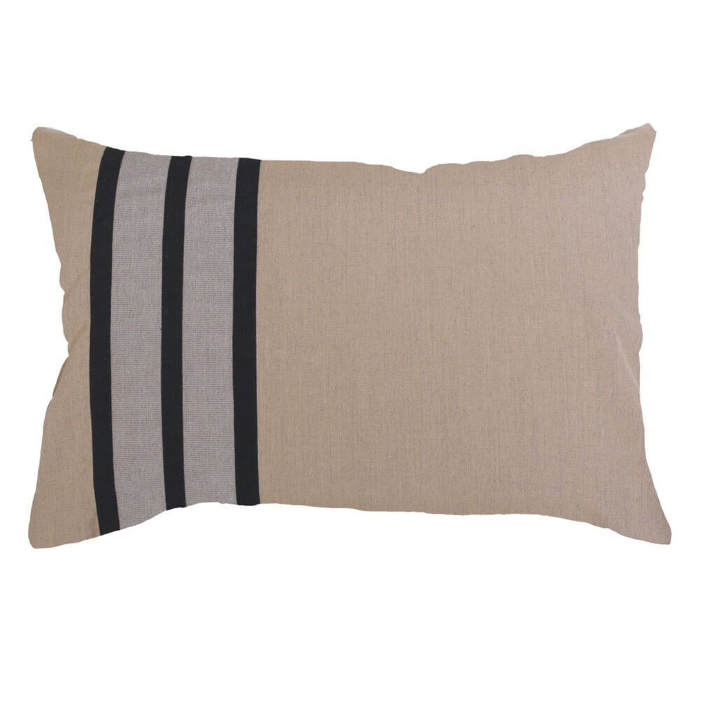 Outdoor Regent Stripe Black Lumber Cushion 35 x 53 cm