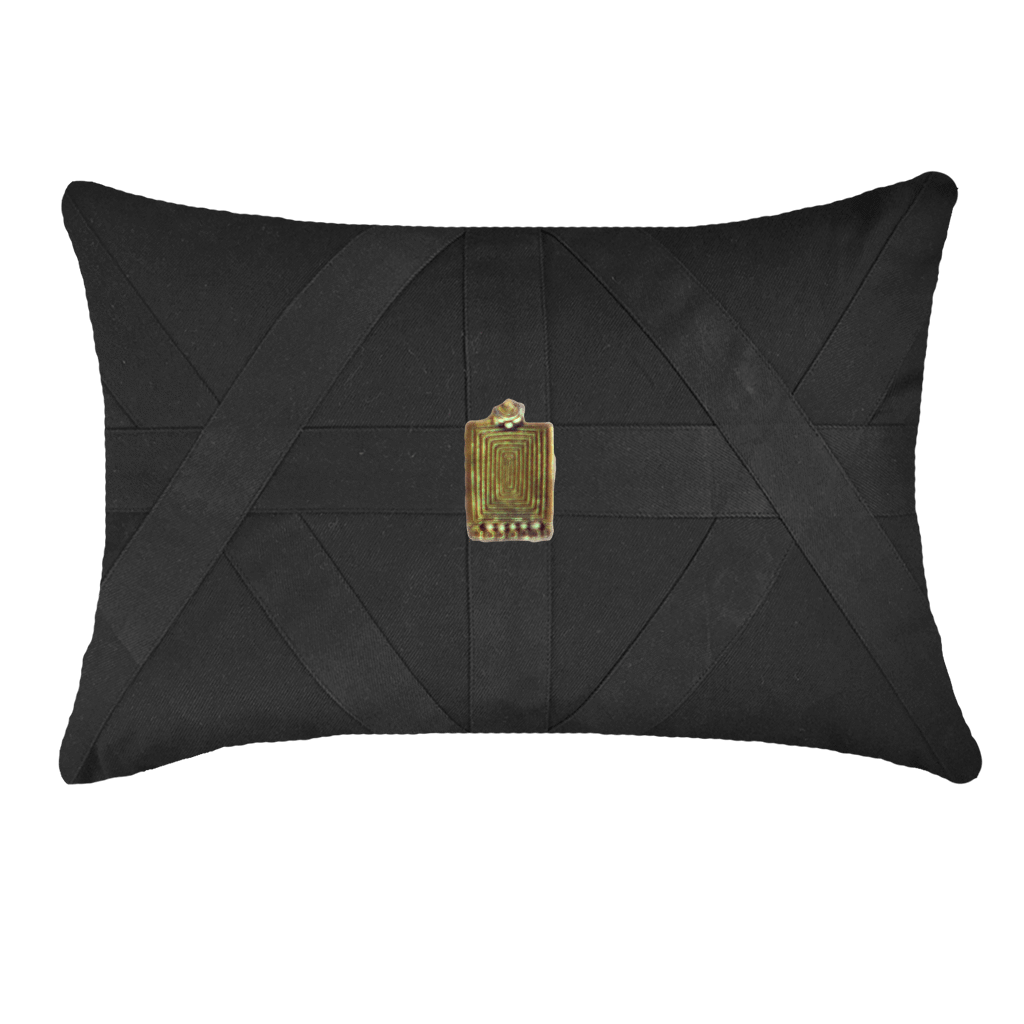 Amulet Cairo Black Lumber Cushion 35 x 53 cm