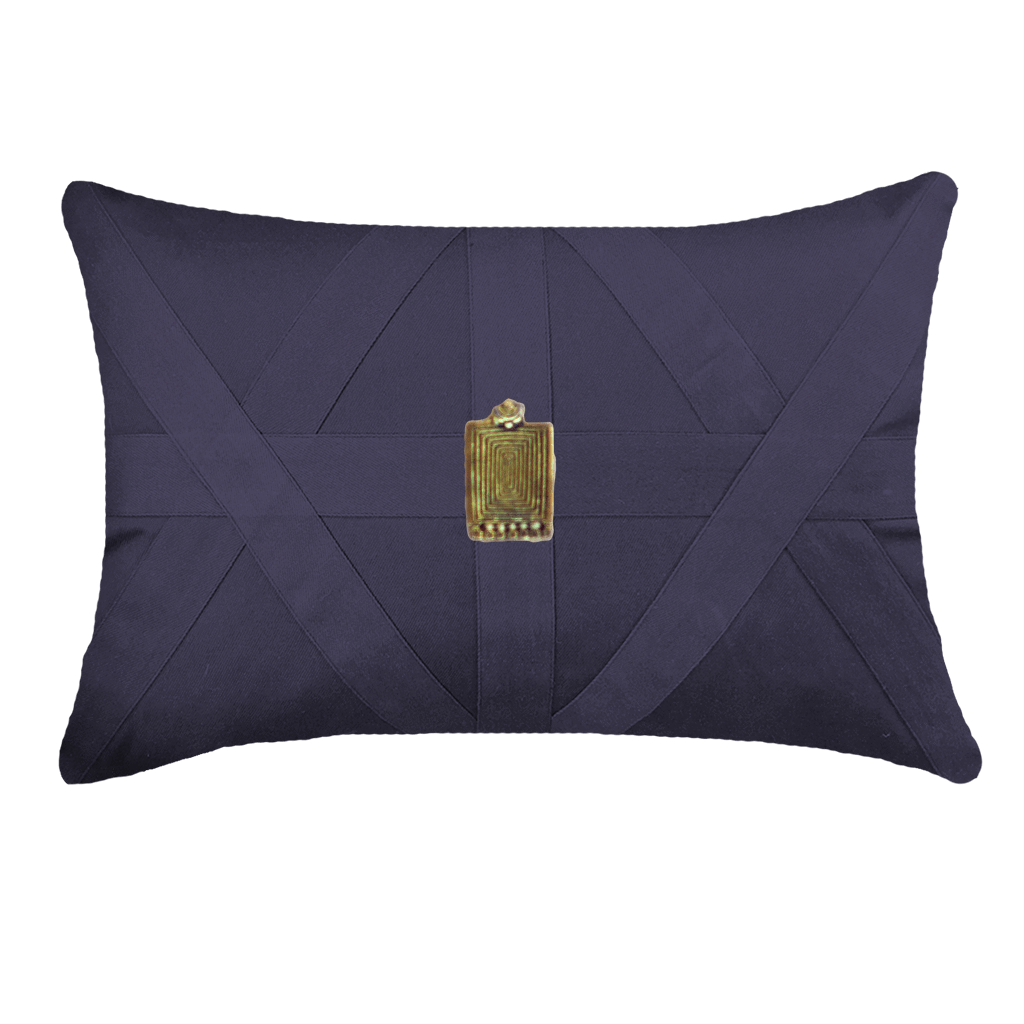 Amulet Cairo Navy Lumber Cushion 35 x 53 cm