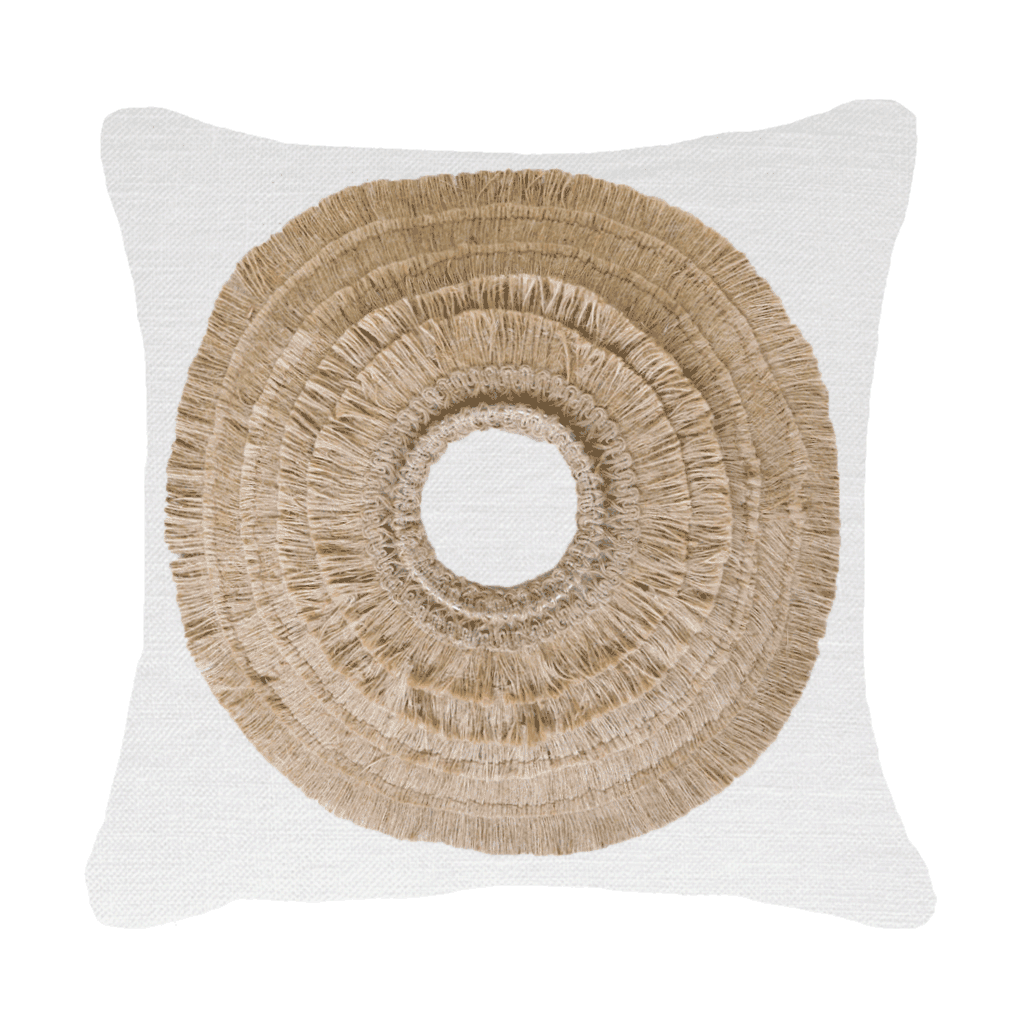 African Shield White Medium Cushion 50 x 50cm